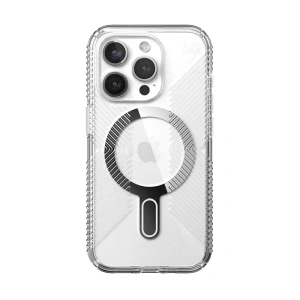 Kup Etui Speck Presidio Perfect-Clear Grip ClickLock MagSafe Apple iPhone 15 Pro (Clear/Chrome Finish/Serene Silver) - SPK533 - {ean13} - Sklep Home Screen