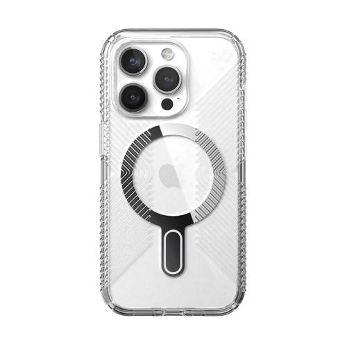 Kup Etui Speck Presidio Perfect-Clear Grip ClickLock MagSafe Apple iPhone 15 Pro (Clear/Chrome Finish/Serene Silver) - SPK533 - {ean13} - Sklep Home Screen