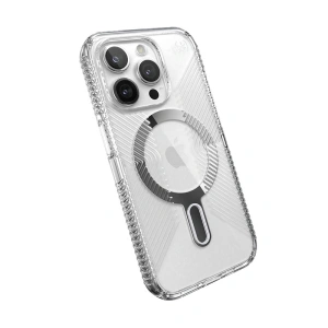 Kup Etui Speck Presidio Perfect-Clear Grip ClickLock MagSafe Apple iPhone 15 Pro (Clear/Chrome Finish/Serene Silver) - SPK533 - {ean13} - Sklep Home Screen