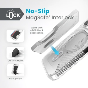 Kup Etui Speck Presidio Perfect-Clear Grip ClickLock MagSafe Apple iPhone 15 Pro (Clear/Chrome Finish/Serene Silver) - SPK533 - {ean13} - Sklep Home Screen