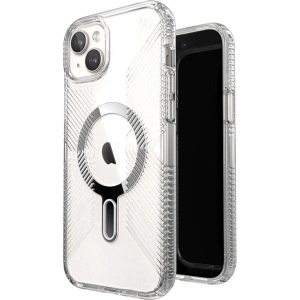 Etui Speck Presidio Perfect-Clear Grip ClickLock MagSafe Apple iPhone 15 Plus / 14 Plus (Clear/Chrome Finish/Serene Silver)