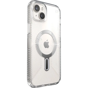Etui Speck Presidio Perfect-Clear Grip ClickLock MagSafe Apple iPhone 15 Plus / 14 Plus (Clear/Chrome Finish/Serene Silver)