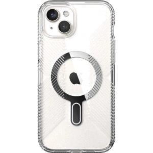 Etui Speck Presidio Perfect-Clear Grip ClickLock MagSafe Apple iPhone 15 Plus / 14 Plus (Clear/Chrome Finish/Serene Silver)