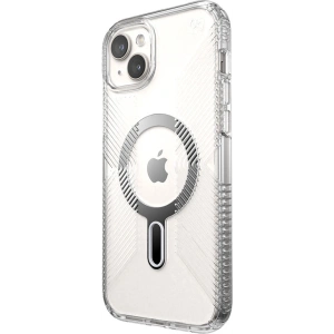 Etui Speck Presidio Perfect-Clear Grip ClickLock MagSafe Apple iPhone 15 Plus / 14 Plus (Clear/Chrome Finish/Serene Silver)