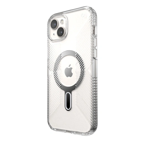 Kup Speck Apple Carcasă Presidio Perfect-Clear Grip ClickLock MagSafe iPhone 15 Plus / 14 Plus (Transparent/Finisaj cromat/Serene Silver) - SPK534 - {ean13} - Sklep Home Screen