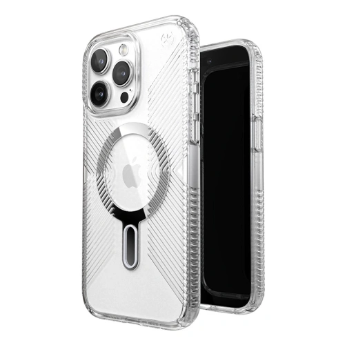 Kup Etui Speck Presidio Perfect-Clear Grip ClickLock MagSafe Apple iPhone 15 Pro Max (Čirý/Chromový povrch/Sérénní stříbrná) - SPK535 - {ean13} - Sklep Home Screen