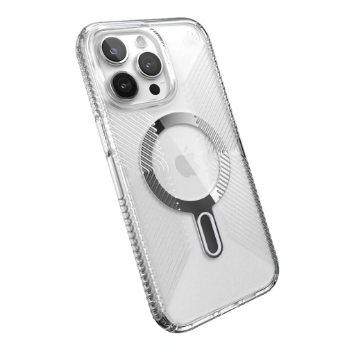 Kup Etui Speck Presidio Perfect-Clear Grip ClickLock MagSafe Apple iPhone 15 Pro Max (Clear/Chrome Finish/Serene Silver) - SPK535 - {ean13} - Sklep Home Screen
