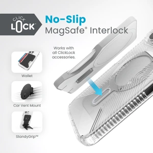 Buy Speck Presidio Perfect-Clear Grip ClickLock MagSafe Apple iPhone 15 Pro Max (Clear/Chrome Finish/Serene Silver) - SPK535 - {ean13} - Home Screen Store Europe