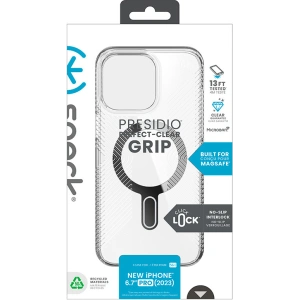 Buy Speck Presidio Perfect-Clear Grip ClickLock MagSafe Apple iPhone 15 Pro Max (Clear/Chrome Finish/Serene Silver) - SPK535 - {ean13} - Home Screen Store Europe