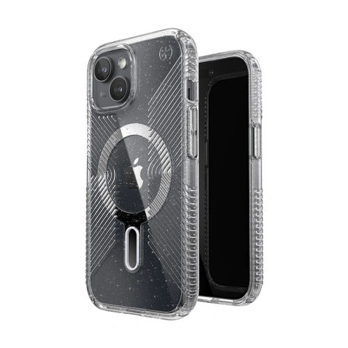 Buy Speck Presidio Lux Grip ClickLock MagSafe Apple iPhone 15 (Clear/Chrome Finish/Serene Silver) - SPK536 - {ean13} - Home Screen Store Europe