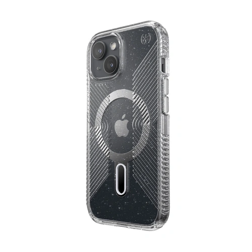Buy Speck Presidio Lux Grip ClickLock MagSafe Apple iPhone 15 (Clear/Chrome Finish/Serene Silver) - SPK536 - {ean13} - Home Screen Store Europe