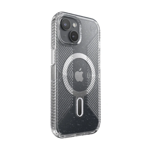 Buy Speck Presidio Lux Grip ClickLock MagSafe Apple iPhone 15 (Clear/Chrome Finish/Serene Silver) - SPK536 - {ean13} - Home Screen Store Europe