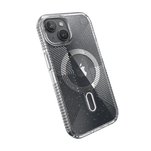 Buy Speck Presidio Lux Grip ClickLock MagSafe Apple iPhone 15 (Clear/Chrome Finish/Serene Silver) - SPK536 - {ean13} - Home Screen Store Europe