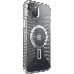 Etui Speck Presidio Lux Grip ClickLock MagSafe Apple iPhone 15 Plus / 14 Plus (Clear/Chrome Finish/Serene Silver)