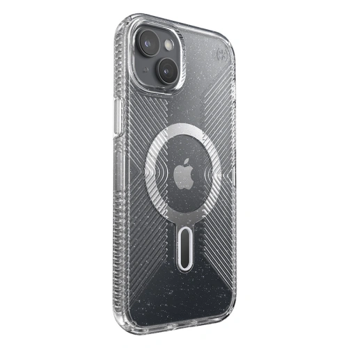 Kup Speck Apple Carcasă Presidio Lux Grip ClickLock MagSafe iPhone 15 Plus / 14 Plus (Clear/Chrome Finish/Serene Silver) - SPK538 - {ean13} - Sklep Home Screen
