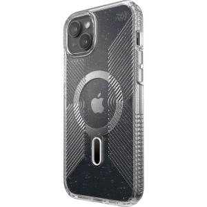 Etui Speck Presidio Lux Grip ClickLock MagSafe Apple iPhone 15 Plus / 14 Plus (Clear/Chrome Finish/Serene Silver)
