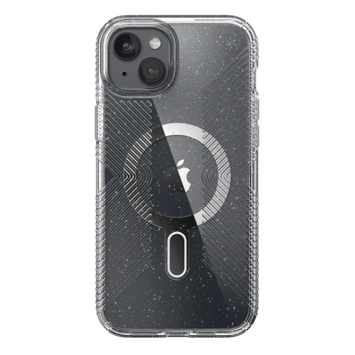 Kup Speck Apple Carcasă Presidio Lux Grip ClickLock MagSafe iPhone 15 Plus / 14 Plus (Clear/Chrome Finish/Serene Silver) - SPK538 - {ean13} - Sklep Home Screen