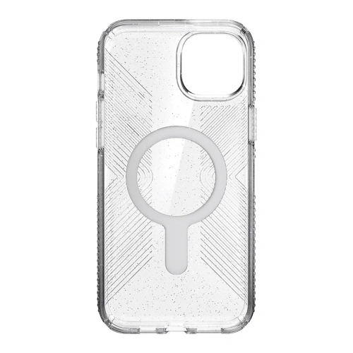 Kup Speck Apple Carcasă Presidio Lux Grip ClickLock MagSafe iPhone 15 Plus / 14 Plus (Clear/Chrome Finish/Serene Silver) - SPK538 - {ean13} - Sklep Home Screen