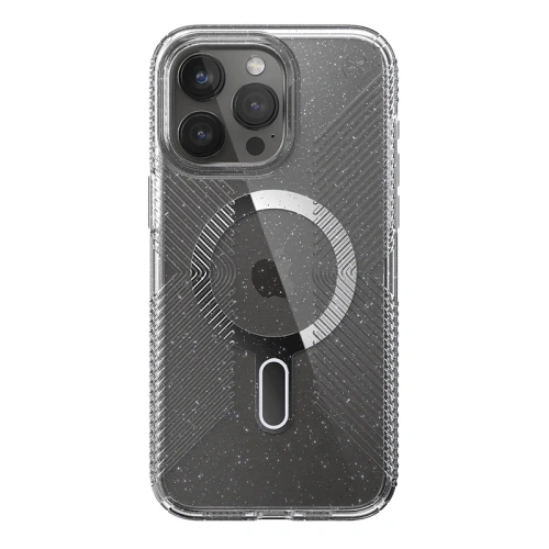 Kup Speck Apple Carcasă Presidio Lux Grip ClickLock MagSafe iPhone 15 Pro Max (Clear/Chrome Finish/Serene Silver) - SPK539 - {ean13} - Sklep Home Screen