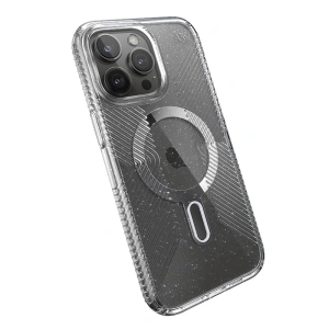 Buy Speck Presidio Lux Grip ClickLock MagSafe Apple iPhone 15 Pro Max (Clear/Chrome Finish/Serene Silver) - SPK539 - {ean13} - Home Screen Store Europe