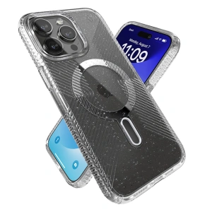 Buy Speck Presidio Lux Grip ClickLock MagSafe Apple iPhone 15 Pro Max (Clear/Chrome Finish/Serene Silver) - SPK539 - {ean13} - Home Screen Store Europe