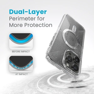 Buy Speck Presidio Lux Grip ClickLock MagSafe Apple iPhone 15 Pro Max (Clear/Chrome Finish/Serene Silver) - SPK539 - {ean13} - Home Screen Store Europe