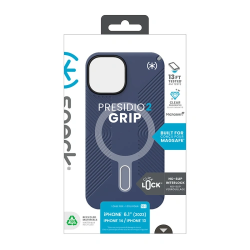 Kup Case Speck Presidio2 Grip ClickLock MagSafe Apple iPhone 15 (Küstliches Blau/Dustgrey/Weiß) - SPK540 - {ean13} - Sklep Home Screen