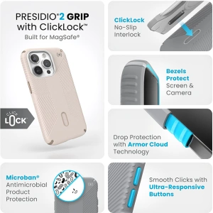 Kup Etui Speck Presidio2 Grip ClickLock MagSafe Apple iPhone 15 Pro (Bleached Bone/Heirloom Gold/Hazel Brown) - SPK542 - {ean13} - Sklep Home Screen