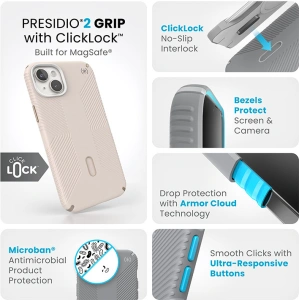 Kup Etui Speck Presidio2 Grip ClickLock MagSafe Apple iPhone 15 Plus / 14 Plus (Bleached Bone/Heirloom Gold/Hazel Brown) - SPK543 - {ean13} - Sklep Home Screen