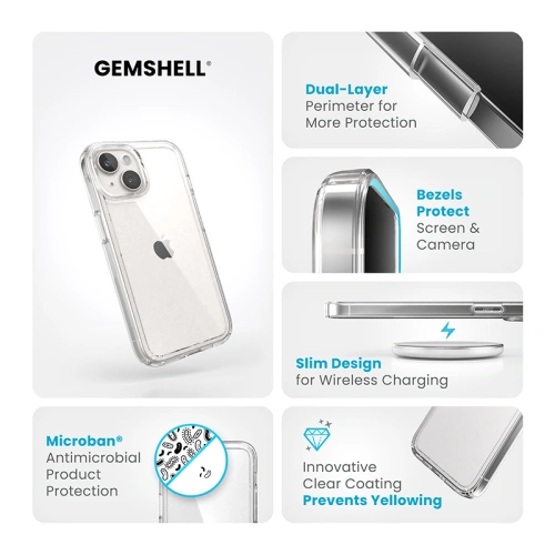 Buy Speck Gemshell Apple iPhone 15 (Clear) - SPK548 - {ean13} - Home Screen Store Europe