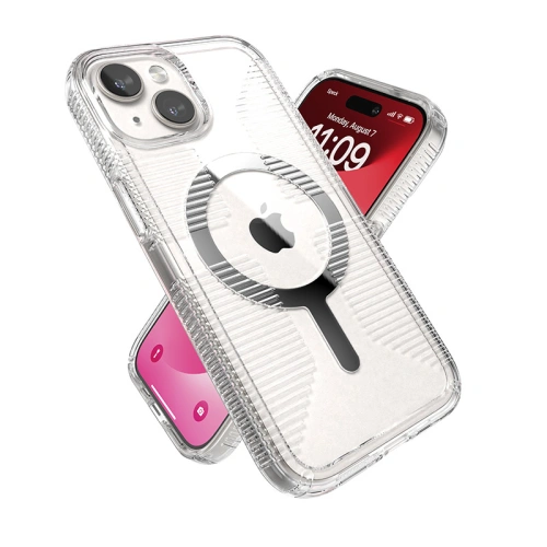 Buy Speck Gemshell Grip MagSafe Apple iPhone 15 (Clear/Chrome Finish) - SPK552 - {ean13} - Home Screen Store Europe