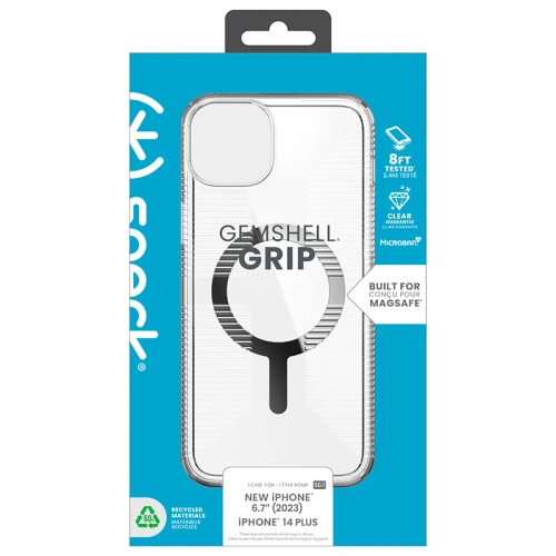 Buy Speck Gemshell Grip MagSafe Apple iPhone 15 Plus / 14 Plus (Clear/Chrome Finish) - SPK554 - {ean13} - Home Screen Store Europe