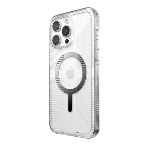 Kup Etui Speck Gemshell Grip MagSafe Apple iPhone 15 Pro Max (Clear/Chrome Finish) - SPK555 - {ean13} - Sklep Home Screen