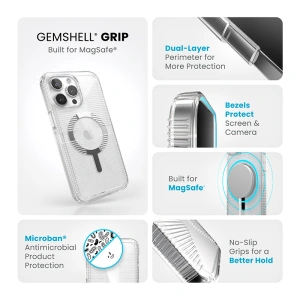 Buy Speck Gemshell Grip MagSafe Apple iPhone 15 Pro Max (Clear/Chrome Finish) - SPK555 - {ean13} - Home Screen Store Europe
