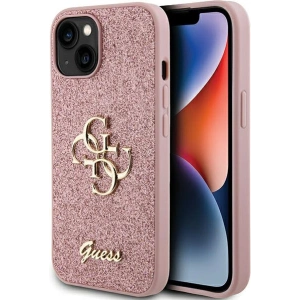 Etui Guess GUHCP15MHG4SGP Apple iPhone 15 Plus / 14 Plus hardcase Glitter Script Big 4G różowy/pink