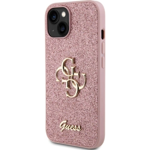 Etui Guess GUHCP15MHG4SGP Apple iPhone 15 Plus / 14 Plus hardcase Glitter Script Big 4G różowy/pink