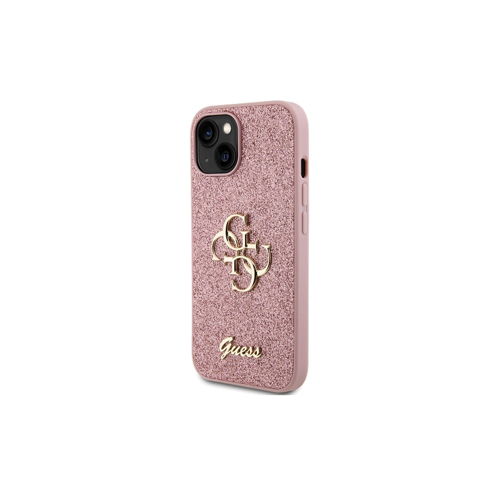 Etui Guess GUHCP15MHG4SGP Apple iPhone 15 Plus / 14 Plus hardcase Glitter Script Big 4G różowy/pink