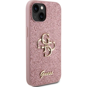 Etui Guess GUHCP15MHG4SGP Apple iPhone 15 Plus / 14 Plus hardcase Glitter Script Big 4G różowy/pink