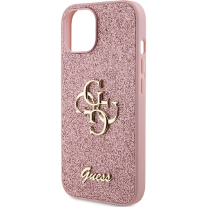 Etui Guess GUHCP15MHG4SGP Apple iPhone 15 Plus / 14 Plus hardcase Glitter Script Big 4G różowy/pink