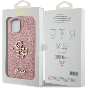 Etui Guess GUHCP15MHG4SGP Apple iPhone 15 Plus / 14 Plus hardcase Glitter Script Big 4G różowy/pink