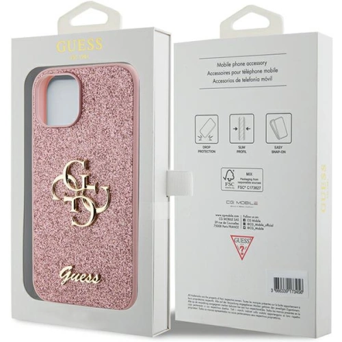 Kup Etui Guess GUHCP15MHG4SGP Apple iPhone 15 Plus / 14 Plus hardcase Glitter Script Big 4G różowy/pink - GUE2906 - {ean13} - Sklep Home Screen