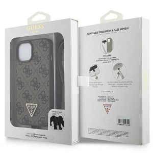 Kup Etui Guess GUHCP15MP4TDSCPW Apple iPhone 15 Plus / 14 Plus hardcase Crossbody 4G Metal Logo brązowy/brown - GUE2909 - {ean13} - Sklep Home Screen