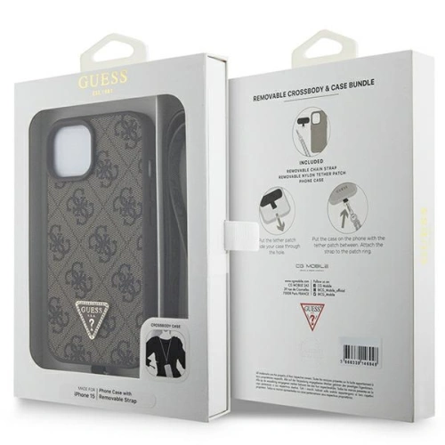 Kup Etui Guess GUHCP15MP4TDSCPW Apple iPhone 15 Plus / 14 Plus hardcase Crossbody 4G Metal Logo brązowy/brown - GUE2909 - {ean13} - Sklep Home Screen