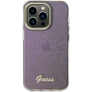 Etui Guess GUHCP15SHDECMP Apple iPhone 15 hardcase IML Faceted Mirror Disco Iridescent różowy/pink
