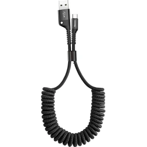 Baseus USB-A to USB-C Spring Cable 1m 2A Black