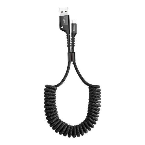Kup USB-C Spiralkabel Baseus Spring 1m 2A (schwarz) - BSU394BLK - {ean13} - Sklep Home Screen