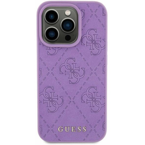 Kup Etui Guess GUHCP15SP4EPMU Apple iPhone 15 hardcase Leather 4G Stamped fioletowy/light purple - 3666339150440 - GUE2914 - Homescreen.pl
