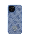 Buy Guess GUHCP15SP4TDPB Apple iPhone 15 hardcase Leather 4G Triangle Strass blue - GUE2915 - {ean13} - Home Screen Store Europe