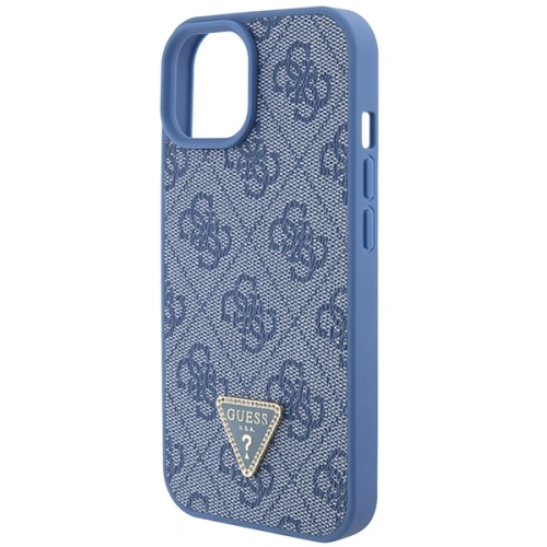 Kup Etui Guess GUHCP15SP4TDPB Apple iPhone 15 hardcase Leather 4G Triangle Strass niebieski/blue - GUE2915 - {ean13} - Sklep Home Screen
