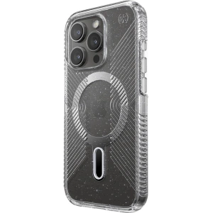 Etui Speck Presidio Lux Grip ClickLock MagSafe Apple iPhone 15 Pro (Clear/Chrome Finish/Serene Silver)